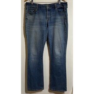 Arizona Jeans Straight Light Wash Junior Women's Blue Jeans Bootcut Size 17. N